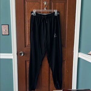 Reebok Men’s Black Athletic Joggers with Logo